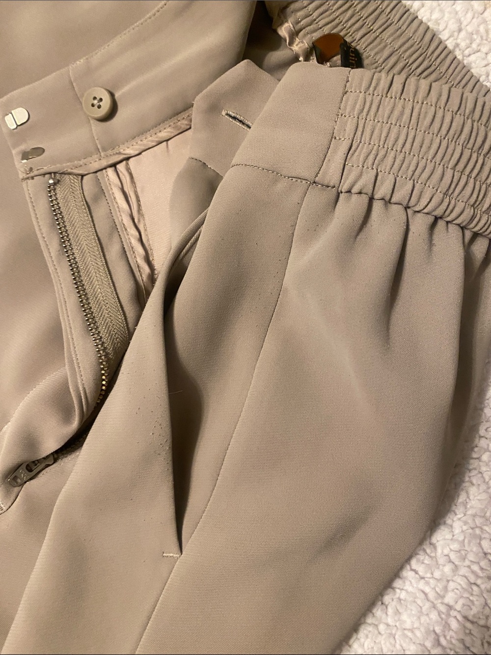 Quince Wide-Leg Pants in Light Taupe - Picture 4 of 7